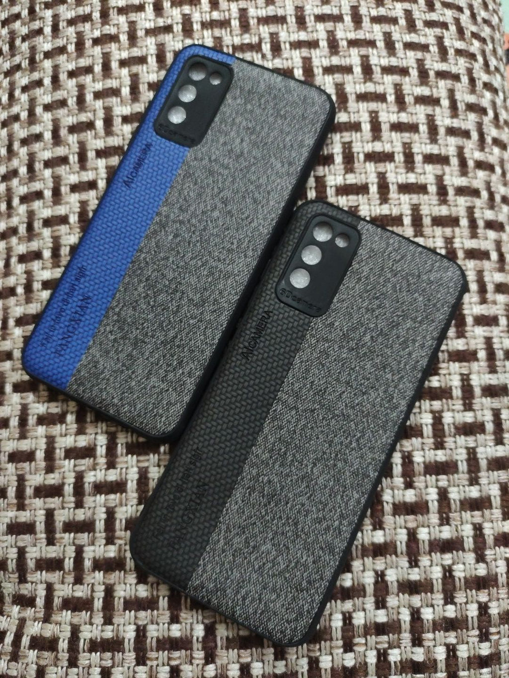 Samsung Galaxy A03s Soft Silicone Fabrics Stripe Design Back Cover