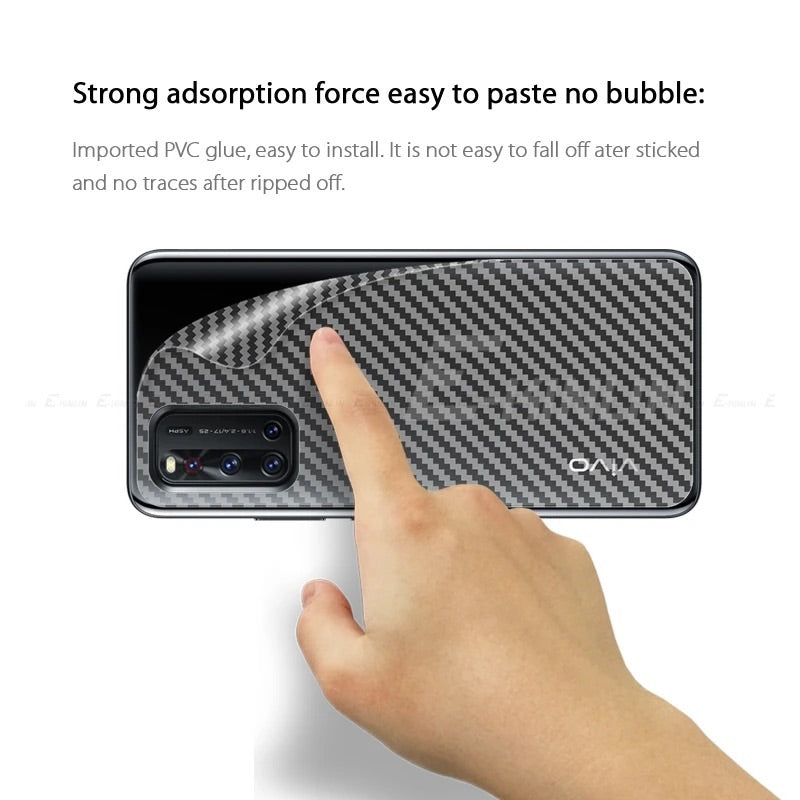 Vivo_V17 Carbon Fiber Pattern 3D Transparent Back Sheet