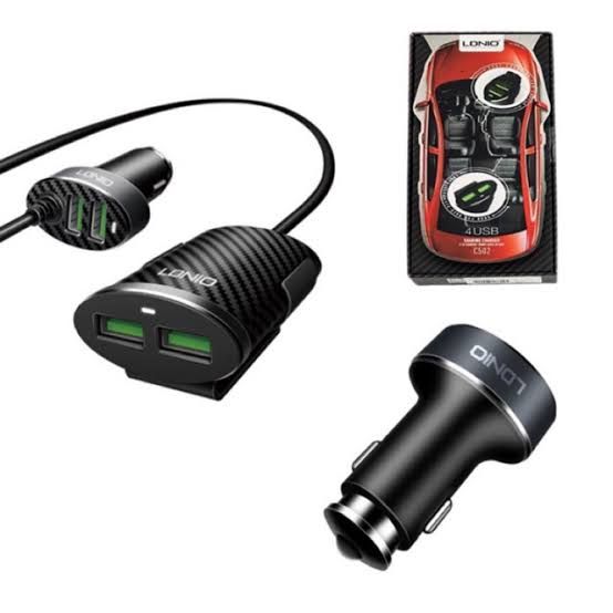 Fast Car Sharing Charger LDNIO 4 Ports Auto ID 5.1A
