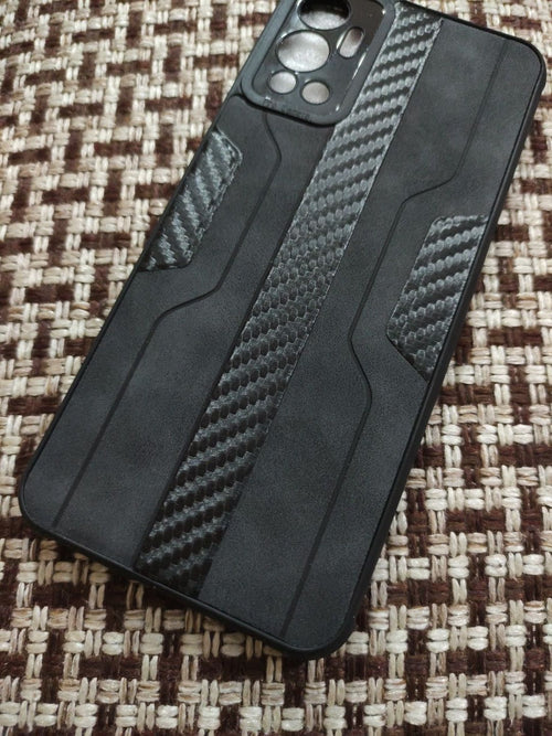 Infinix Hot 12 Soft Silicone Fabrics Stripe Design Back Cover