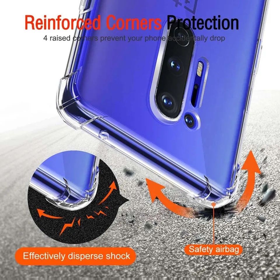 OnePlus 8 Pro Soft TPU Clear Corner Protection Back Cover