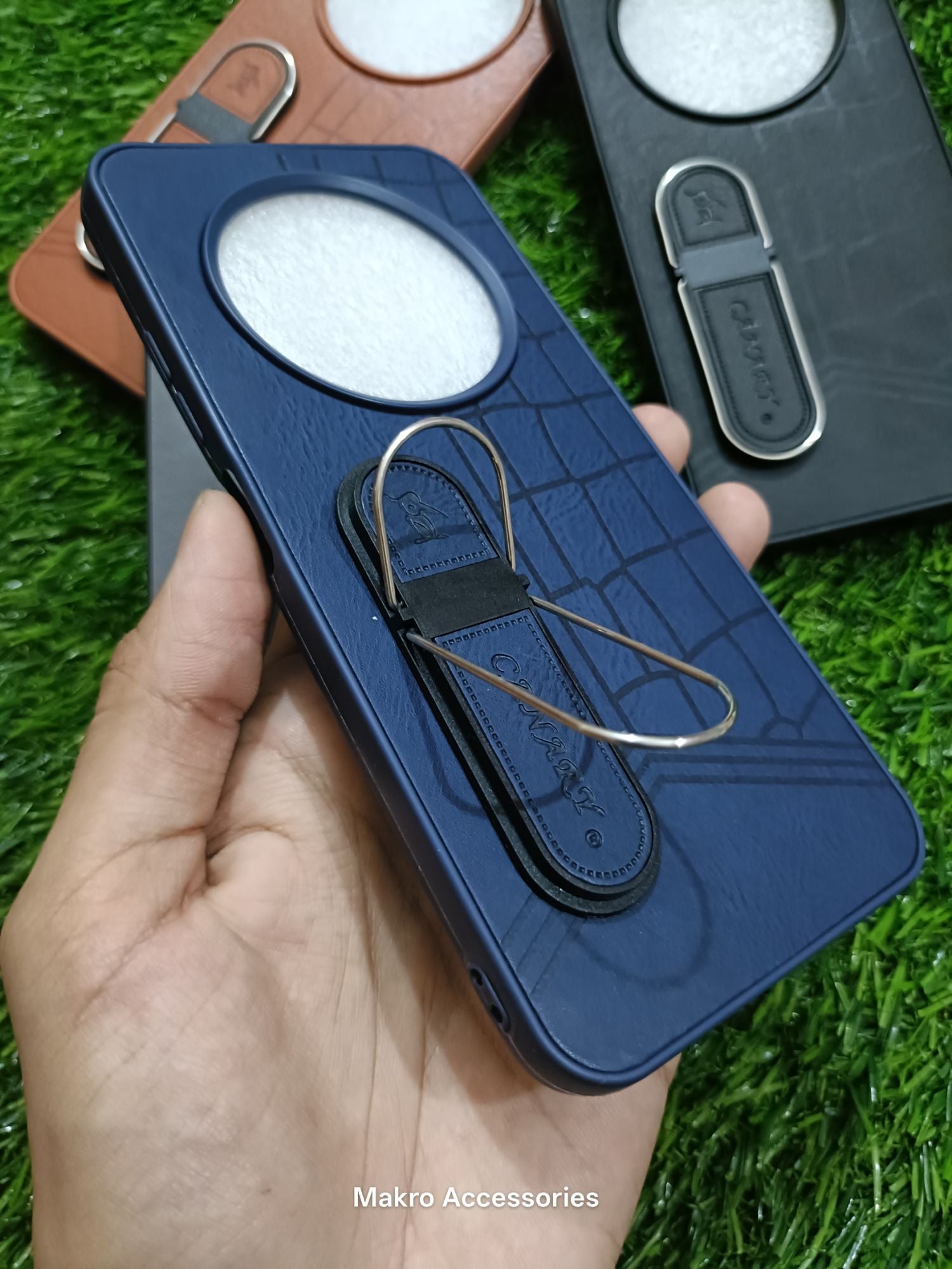 Tecno Spark 30C Soft Silicone Leather Design Dual Kickstand Back Cover