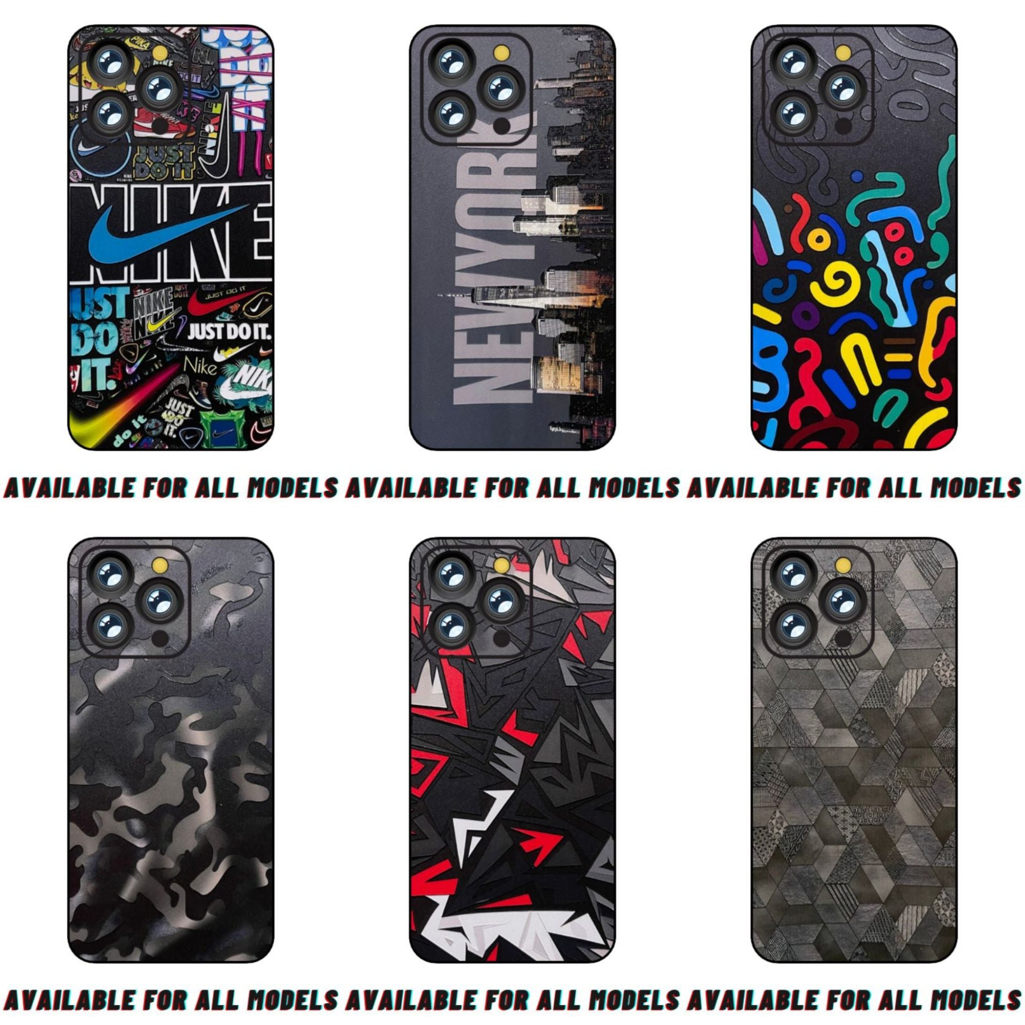 ALL MODELS 3D Skin Full Wrap in Multiple Designs