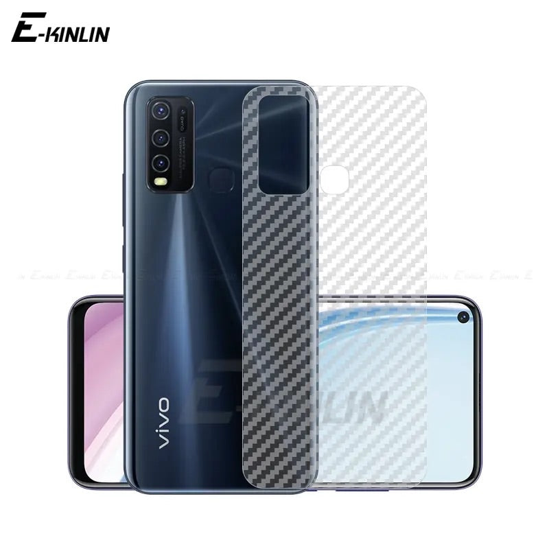 Vivo_Y33s/Y21 Carbon Fiber Pattern Transparent Back Sheet