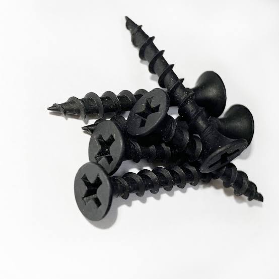 Black Screws Flat Head Drywall Fasteners Fine Quality Sharp Point