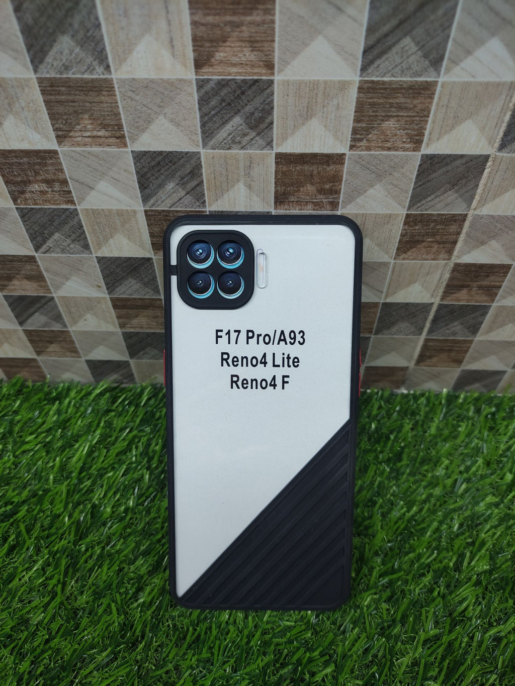 Oppo F17 Pro Clear Cut Tecture Design back cover