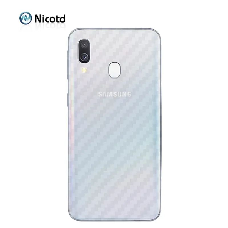 Samsung A10s Carbon Fiber Back Anti Fingerprint Sheet Skin Wrap Transparent