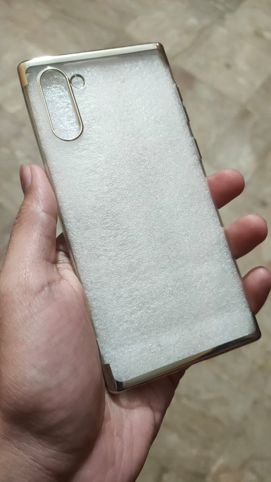 Samsung Galaxy Note 10 Clear Chrome Back Case Cover