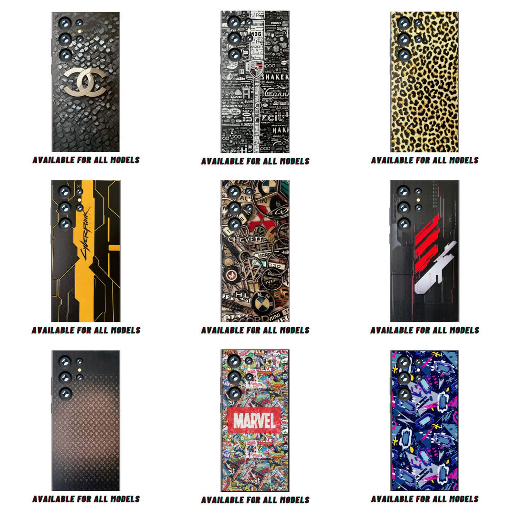 3D Full Body Skin Wrap for All Mobile Models Multiple Designs
