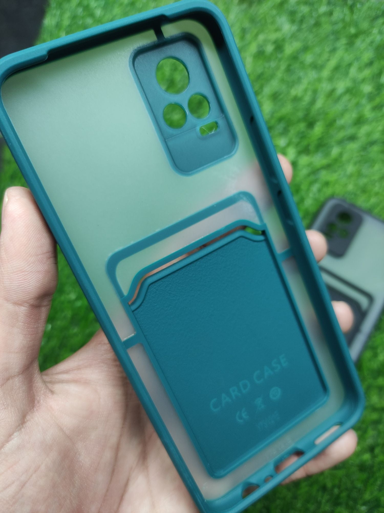 Vivo_V21E 4G Matt Camera Protection Card Holder back cover