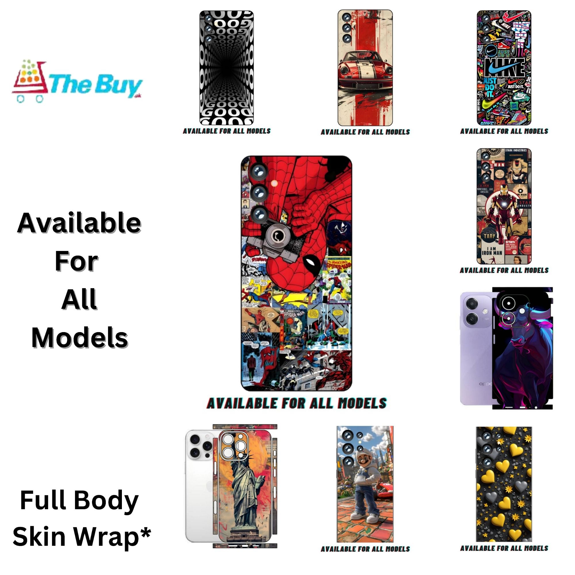 Available for All Mobiles Print Back Full Body Skin Multiple Designs