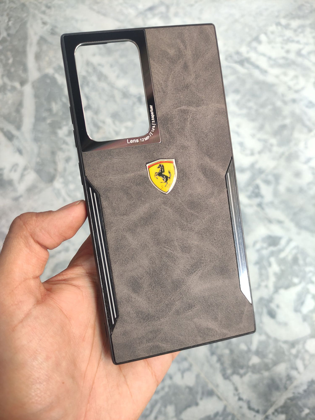 Samsung Galaxy Note 20 Ultra Premium Quality Leather Texture Ferrari Back Cover