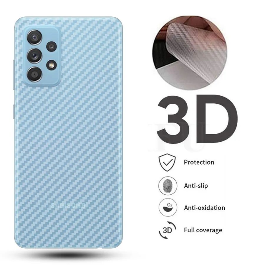 Samsung A53 5G Carbon Fiber Pattern Transparent Back Protective Sheet