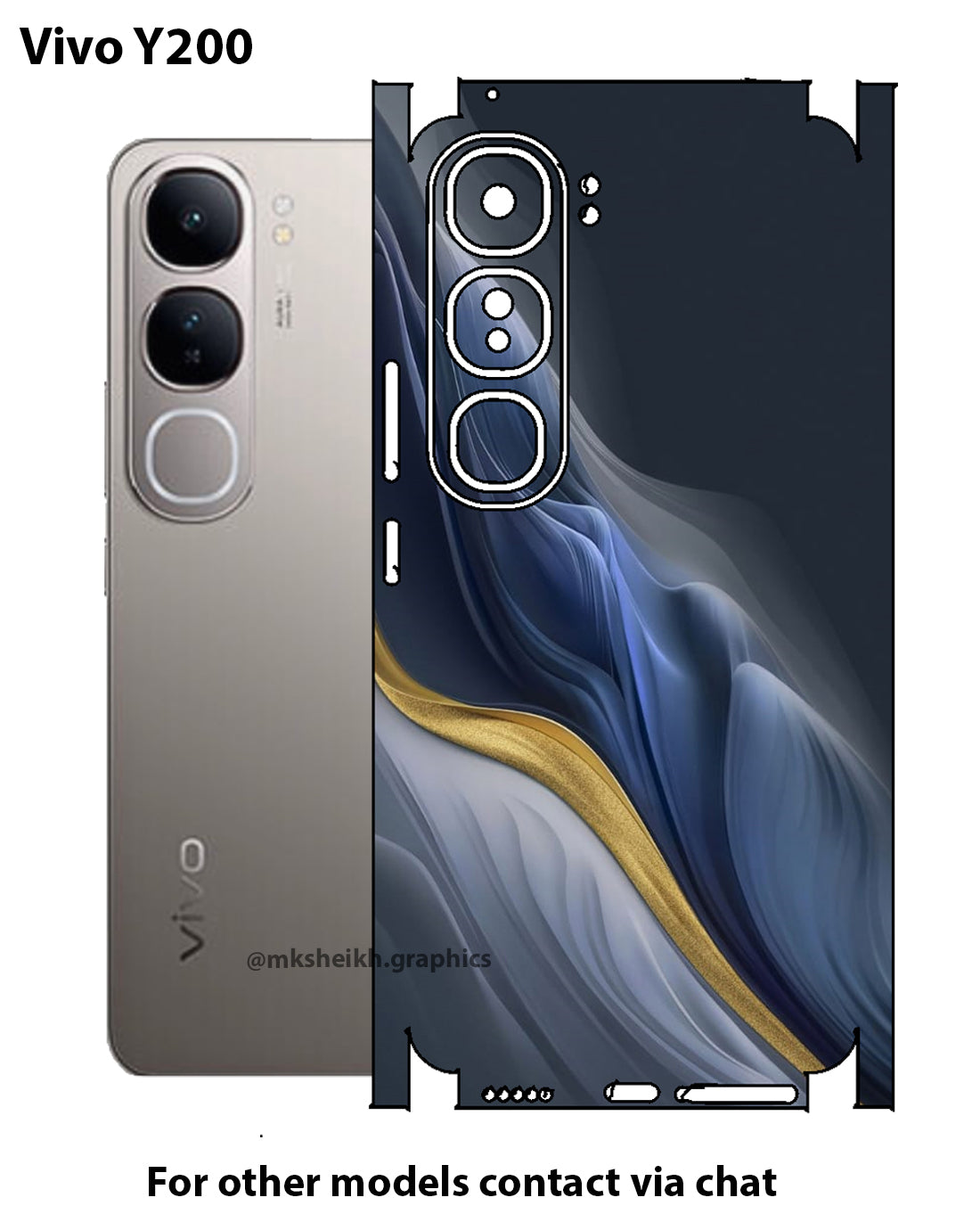 Vivo Y200 Premium Quality Full Body Skin Wrap