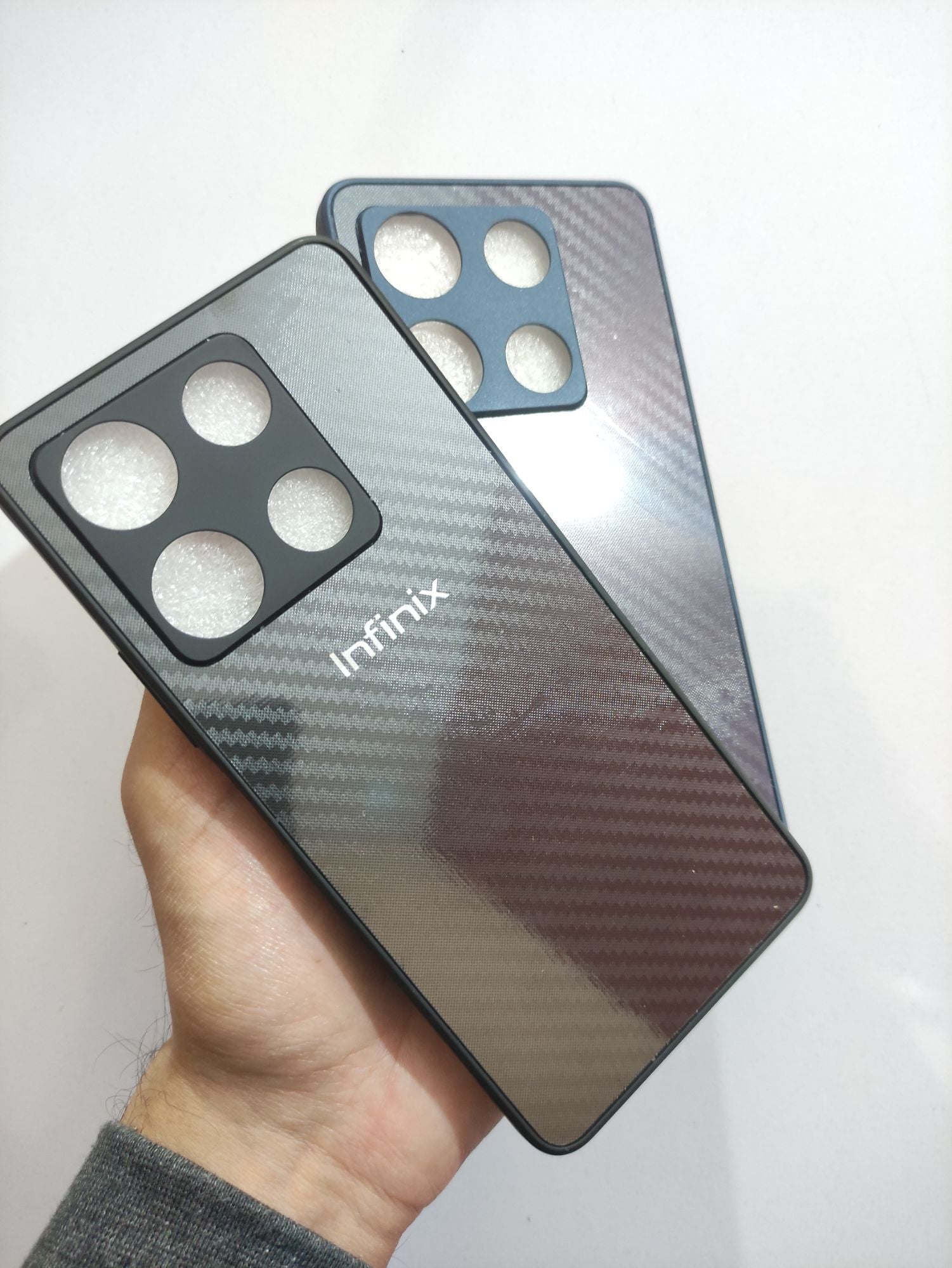 Infinix Note 30 Pro Soft Silicone Premium Carbon fiber Back Cover