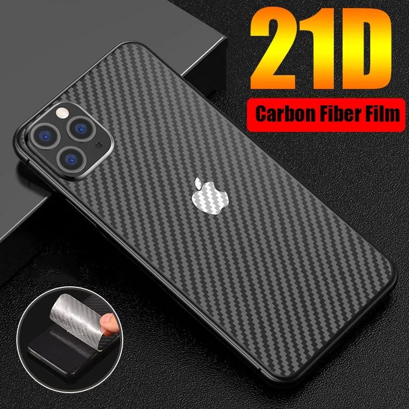 iPhone 11 Pro Max 6.5 Carbon Fiber Pattern Transparent Back Protective Sheet