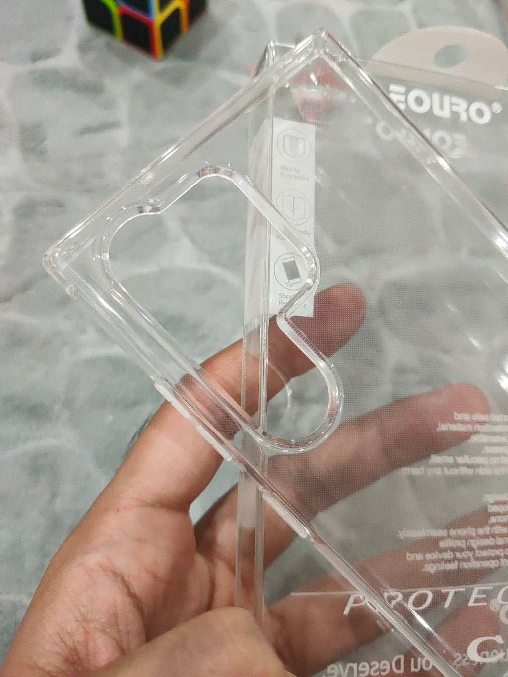 EOURO Samsung S23 Ultra Clear Camera Protection Silicone Case
