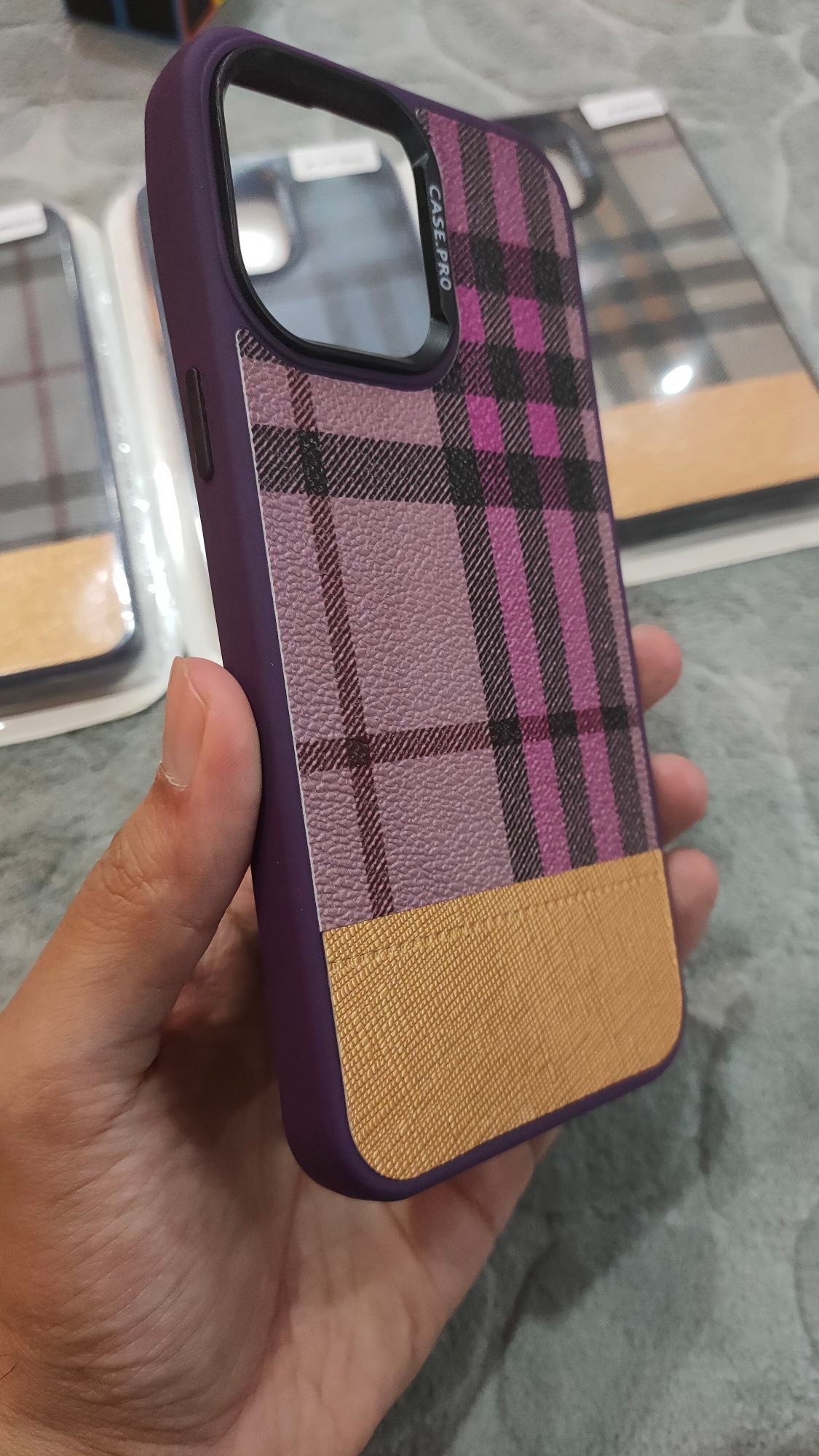 CASEPRO iPhone 14 Pro Max PU Dual Tone Leather Back Case