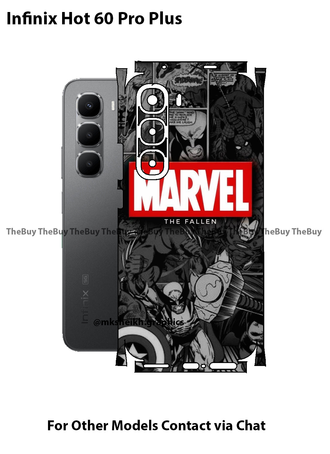 Infinix Hot 60 Pro Plus Marvel Full Body Skin Wrap