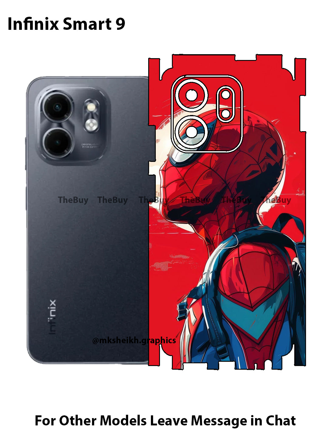Infinix Smart 9 Spiderman Full Body 360 Skin Wrap