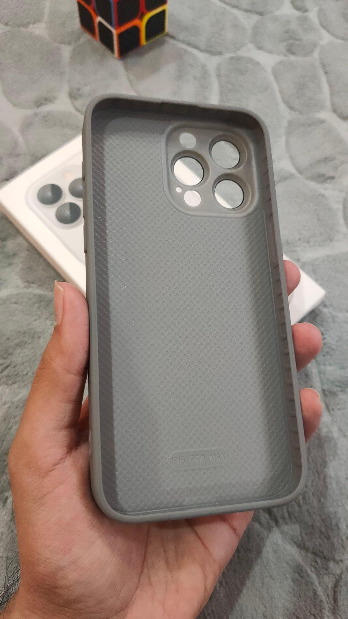 iPhone 15 Pro Max AG Glass Titanium Grey Camera Lens Case