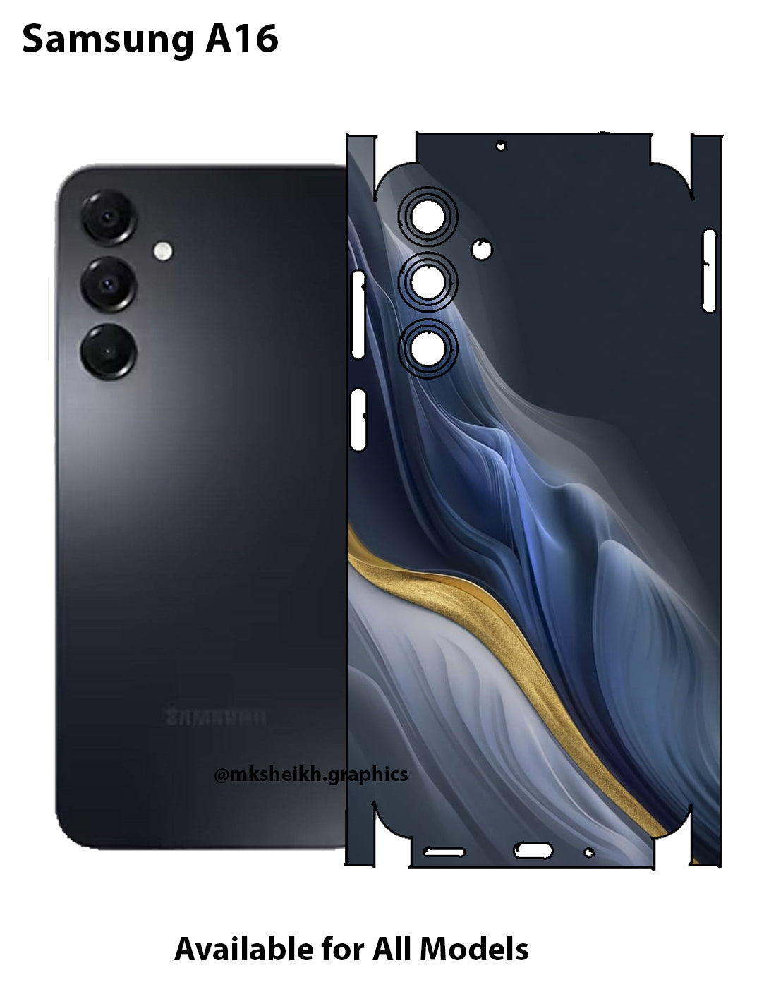 Samsung A16 Print Back Full Body Skin Wrap