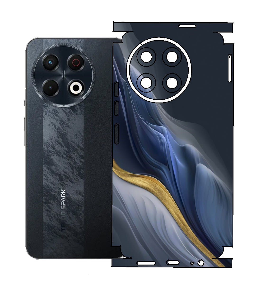 Tecno Spark 30 Pro Print Back Full Body Skin Wrap