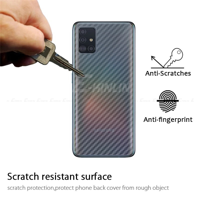 Samsung A51 Carbon Fiber 3D Transparent Back Sheet
