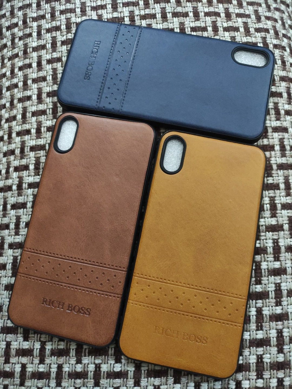iPhone XS Max Soft Silicone Leather Texture Back Cover