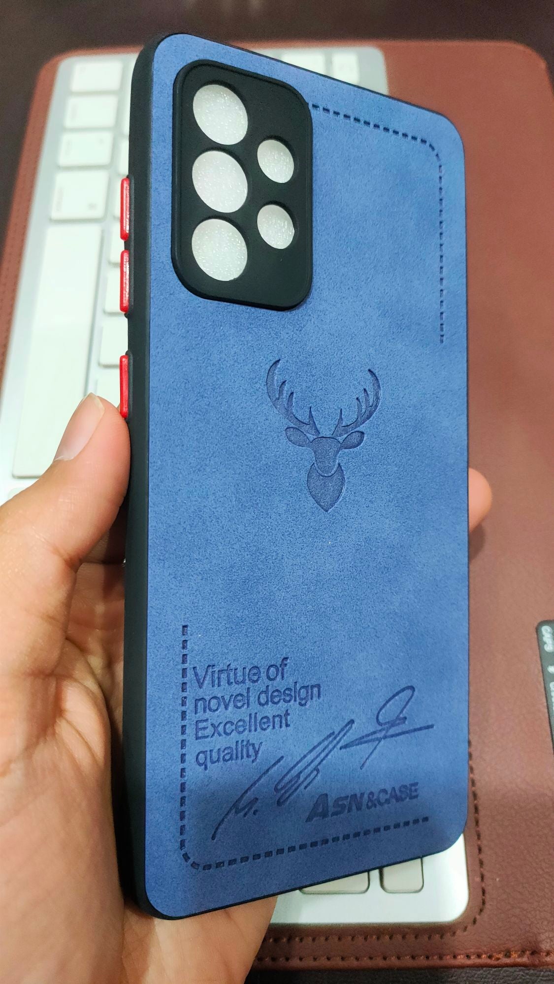 Samsung A52 Premium Quality PU Leather Camera Protection Back Cover