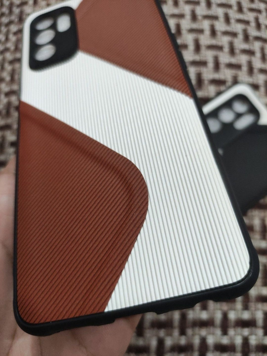 Oppo Reno 6 4G Soft Silicone Fabrics Stripe Design Back Cover