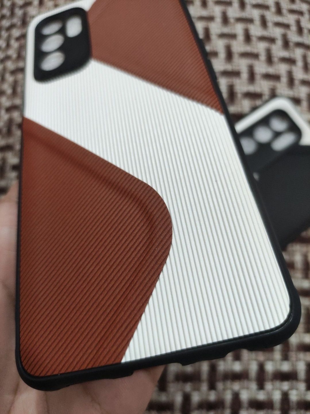 Oppo Reno 6 4G Soft Silicone Fabrics Stripe Design Back Cover