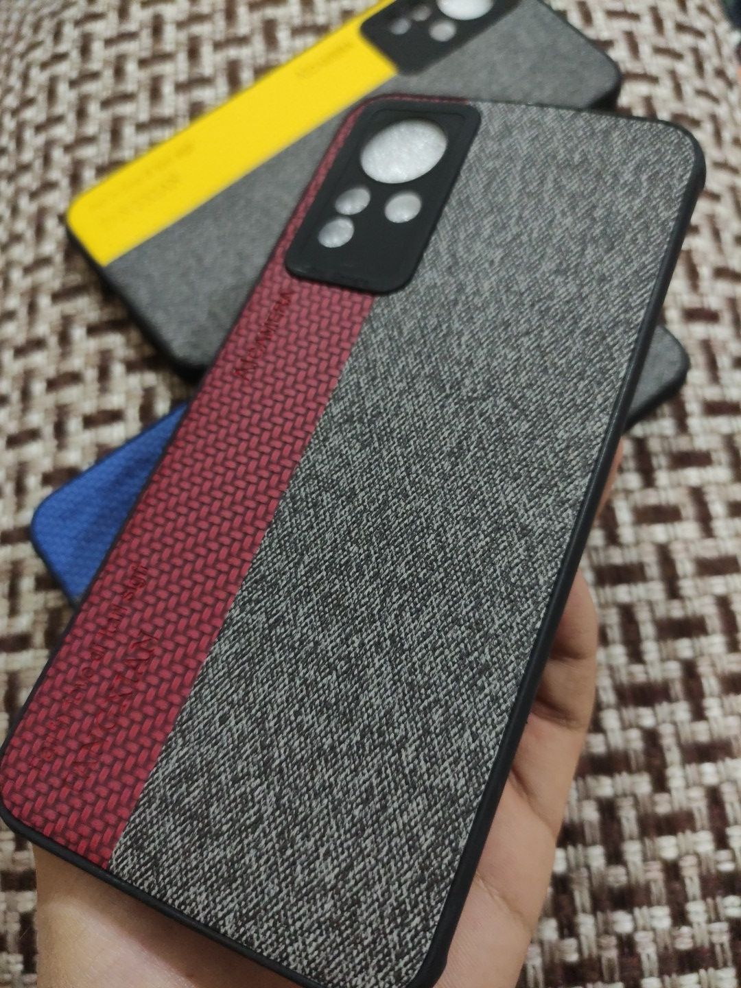Infinix Note 11 Soft Silicone Fabric Stripe Design Back Cover