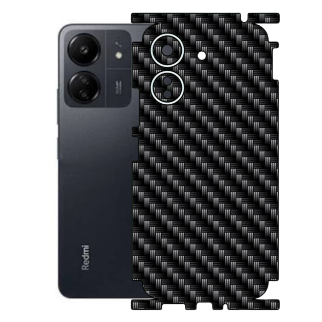 Redmi 13C Carbon Fiber Texture Full Body Skin Wrap