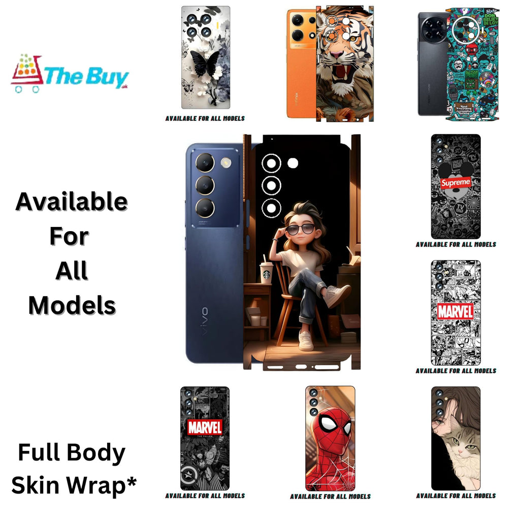 Available for All Mobiles Print Back Full Body Skin Multiple Designs