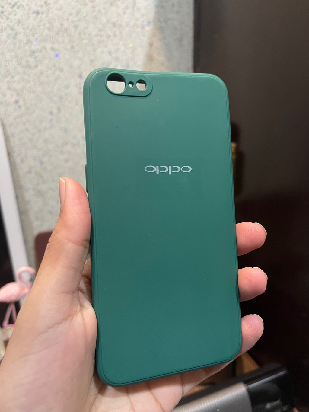 Oppo A57 Back Logo Liquid Silicone Soft Cover