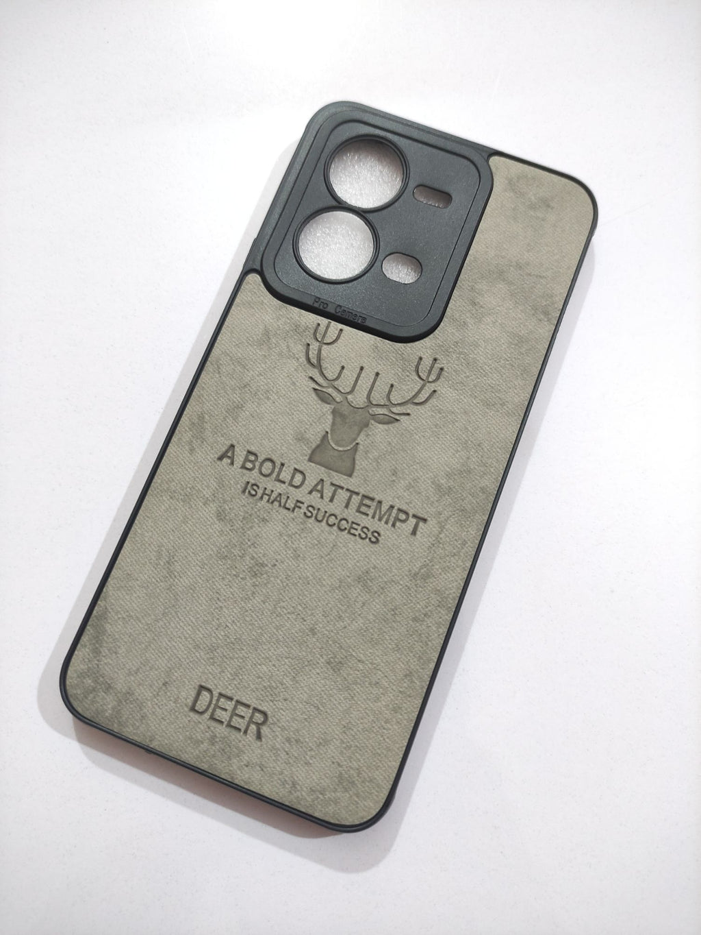 Vivo V25 Soft Silicone Deer Fabric Back Cover