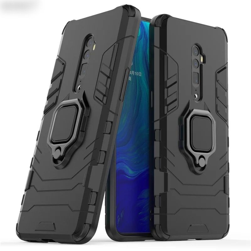 Oppo Reno 10x Zoom Shockproof Dual Layer Metal Ring Back Cover