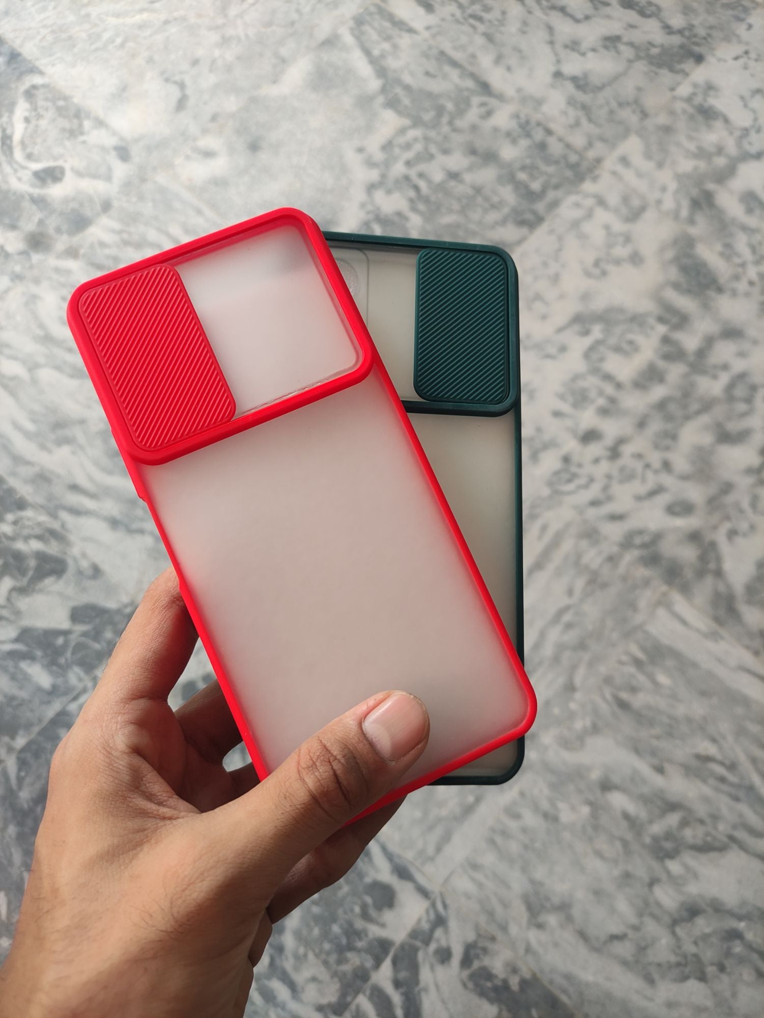 Vivo_Y51S Matt Transparent Camera Slider Back Cover
