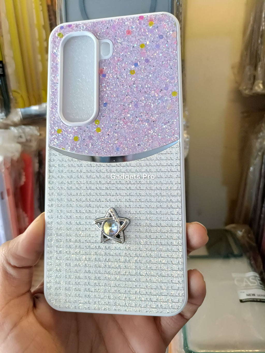 Infinix Hot 50 Pro Plus Fancy Soft Silicone Glitter Star Back Cover