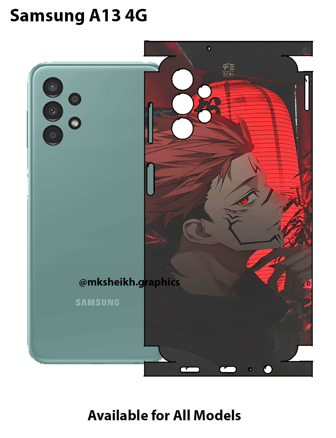 Samsung A13 Print Back Full Body Skin Wrap
