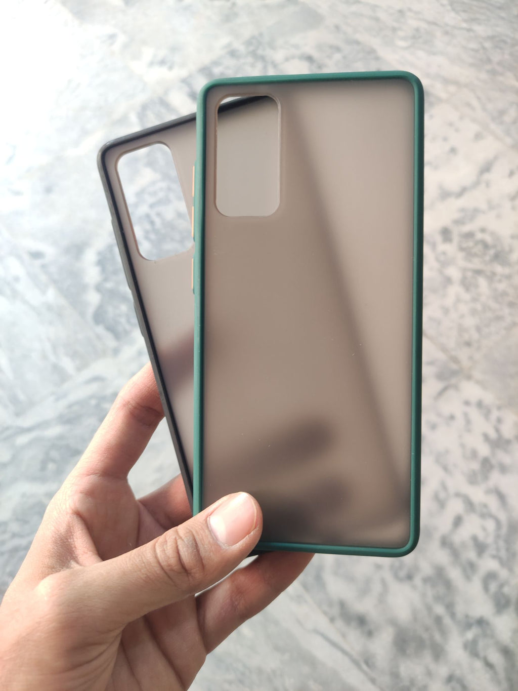 Samsung Galaxy S20 FE Matt Translucent Colour Buttons Back cover