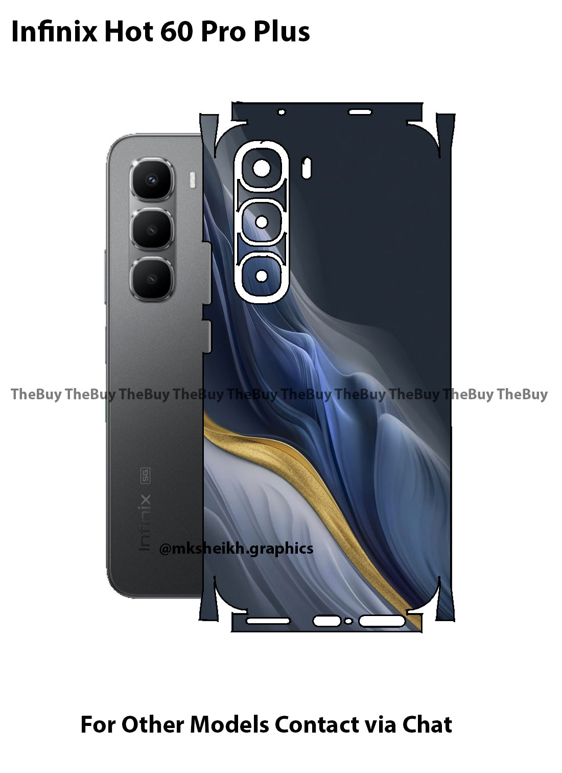 Infinix Hot 60 Pro Plus Print Back Full Body Skin Wrap