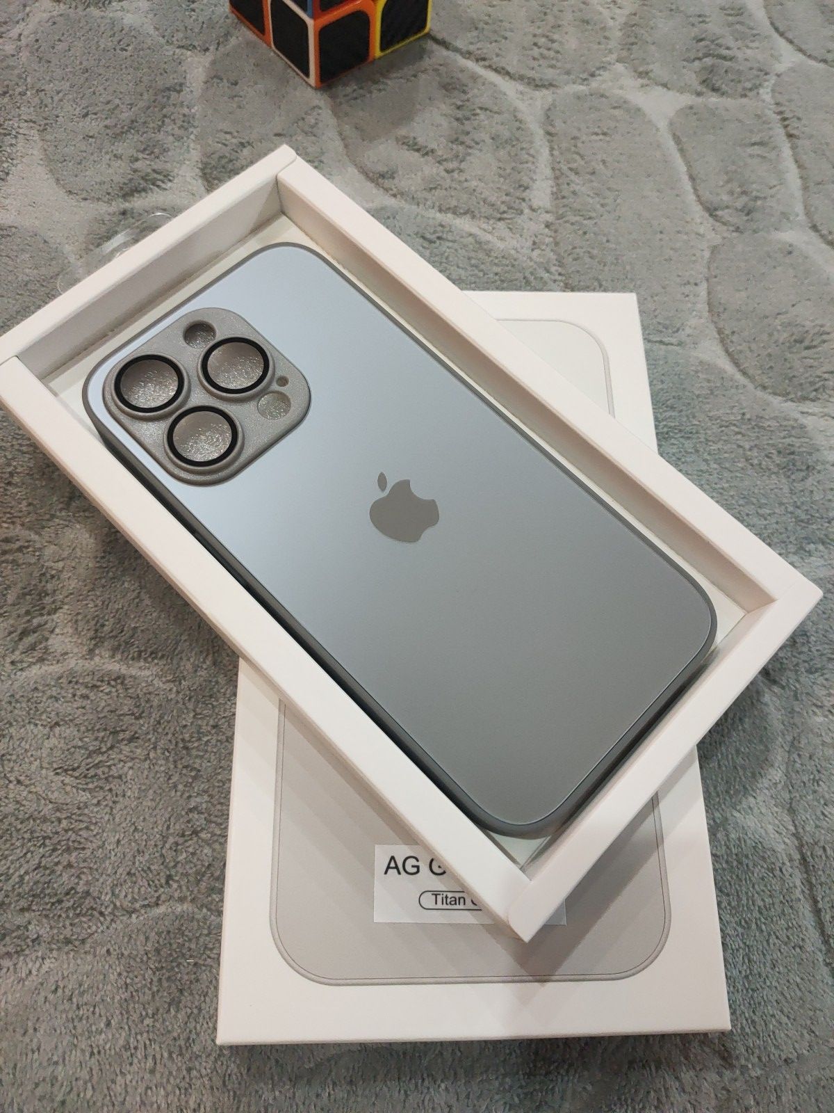 iPhone 15 Pro AG Glass Titanium Grey Camera Lens Case