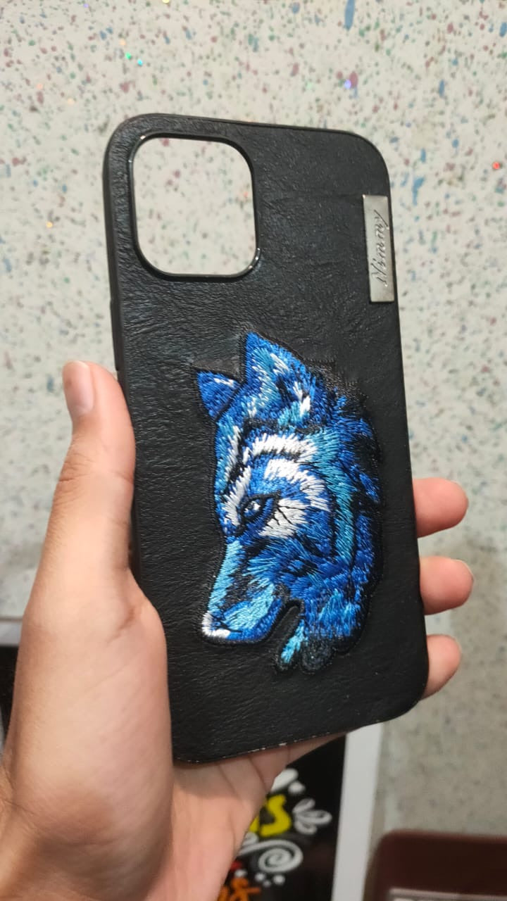 iPhone 12 Pro Max Premium Embroidery Back Case Cover