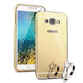 Samsung Galaxy E5 Aluminium Frame Gold Plated Mirror Back Cover