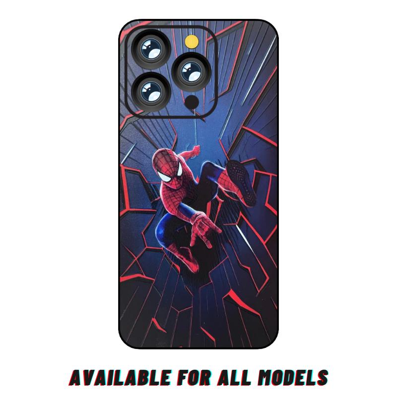 iPhone 16 Pro Premium Quality 3D Emboss Spiderman Full Skin Wrap