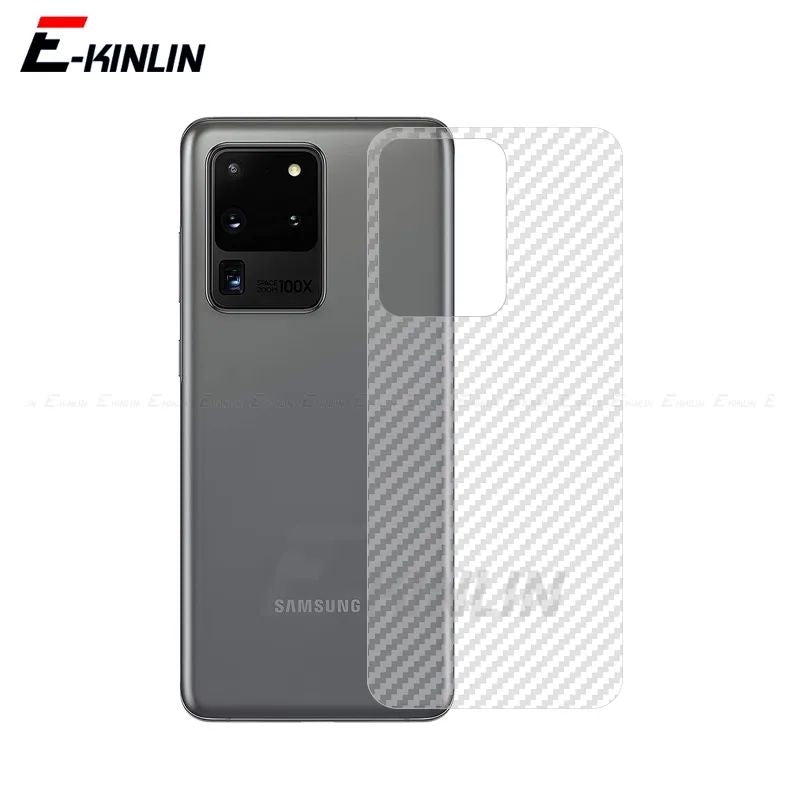 Samsung S20 Ultra Carbon Fiber Pattern 3D Transparent Back Sheet