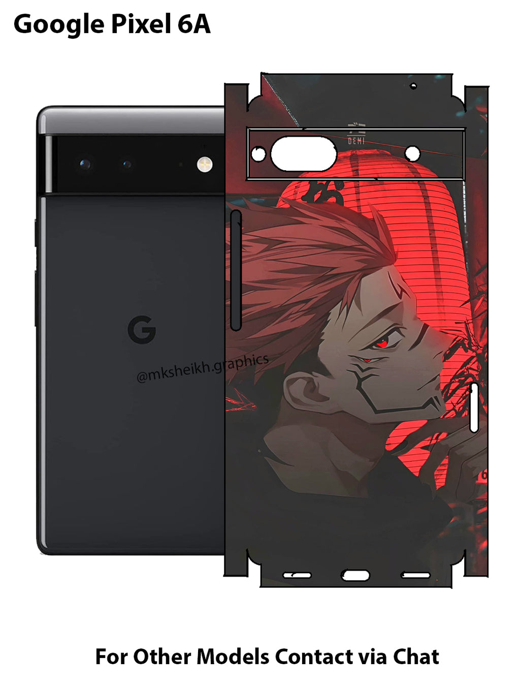 Google Pixel 6A Print Back Full Body Skin Wrap