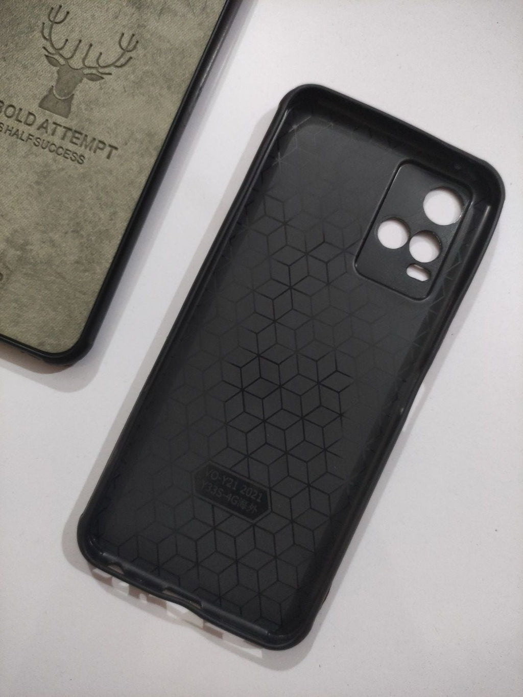 Vivo Y33s/Y21 Soft Silicone Deer Fabric Back Cover